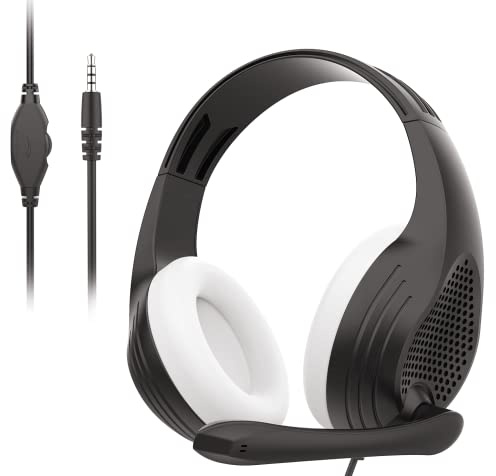 Anivia Gaming Headset PC Headphones for Xbox One PS4 PS5 Computer Laptop Tablet Smartphones with Microphone - A9Plus Black White