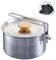 TOOSOAR Camping Topf, Edelstahl Camping Kochtopf, Campingkocher Set mit Deckel und faltbarem Griff, 1000ml Großes Fassungsvermögen, für Camping, Wandern, Picknick