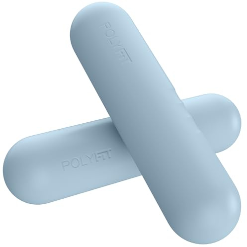 Polyfit Dumbbell Weight Bars for Women - 3.3 LB Each | 6.5 LB Pair - Dumbbell Set for Walking, Yoga, Dance, Barre, Pilates, Cardio, Aerobics - Sky Blue