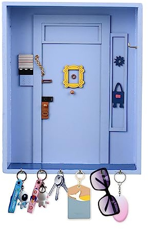 Wall Key Holder,Key and Letter Holder for Wall,Friends Monica's Door Wall Key Holder,Key Holder Personalised Key Holder for Wall for Wall for Wall/Entryway/Bathroom/Living Room and Office
