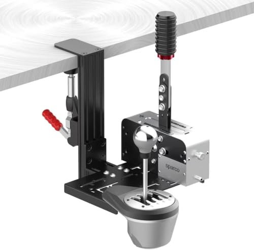 Desk Mount for Racing Sim Compatible With Logitech G Driving Force Shifter, Thrustmaster TH8A & TSS Handbrake, Fanatec ClubSport Shifter & Handbrake