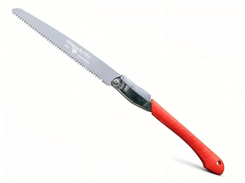 DragonflyTEC Large Folding Saw:Extra-Long 14-Inch Blade Camping Saw for Hiking Camping.Folding Camp Saw with Pulse Harded Blade for Dry Wood/Tree Trimming,Folding Hand Saw is SK5-Steel