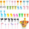 Palillos para Niños Frutas, 42 Piezas Tenedores de Frutas de Animales, Tenedores Fruta Niños de Postre, Mini Tenedores Plástico Para Fiestas Infantiles Pasteles De Frutas