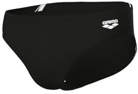 ARENA Feel Graphic Brief Badehose für Herren, Elastischer Schwimmslip für Meer und Pool, Maxfit Eco Gewebe, Chlor- und Salzwasserbeständig mit UV-Schutz UPF 50+, Herren-Badeslip mit Frontfutter