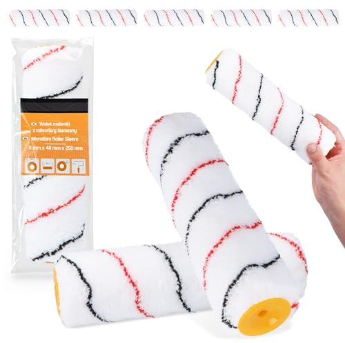 5x Rodillo Pintura 25 cm Recambio Microfibra Rodillos Pinturas Barnices Paredes Techos Fachadas Madera Zócalos Accesorios Profesionales Herramientas