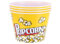 Globly 4 Ciotole Pop Corn 12x16cm, Secchiello Riutilizzabile in Plastica