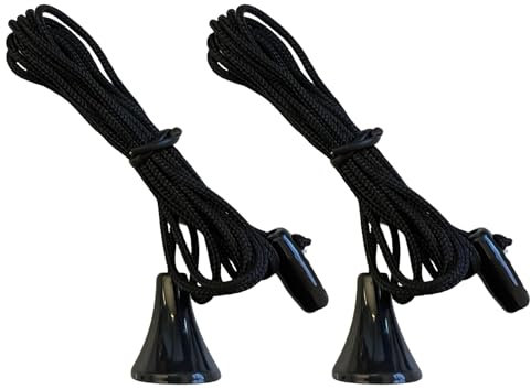 Evoges Replacement Pull Cord for Ceiling Light Switches 1.5m Durable Nylon String with Easy-Grip Handle, For Bathroom, Shower, Bedroom Fan Switches, Lampshades Universal Fit Spare String (Black)