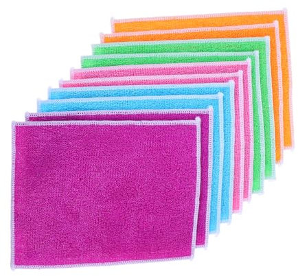 GALPADA 10 Piezas Paños De Cocina Reutilizables Unidades Trapos para Fregar Platos Toallas De Cocina De Material Suave para Limpiar Superficies