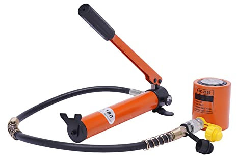 Hydraulisk handpump 20T manuell handpump 50 mm, hydraulisk cylinder, hydraulcylinder CP-180 med 1 m slang, hydraulcylinder, för böjning, riktning, montering, demontering