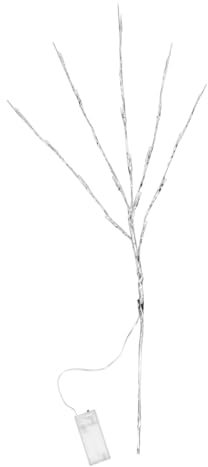 Hemobllo Luz Led De Ramás Decorativas Con Luces Forma De Ramá Lámpara Para Florero Ambiente Acogedor y Romántico Batería Plateadas Para Hogar y Decoración De Habitaciones