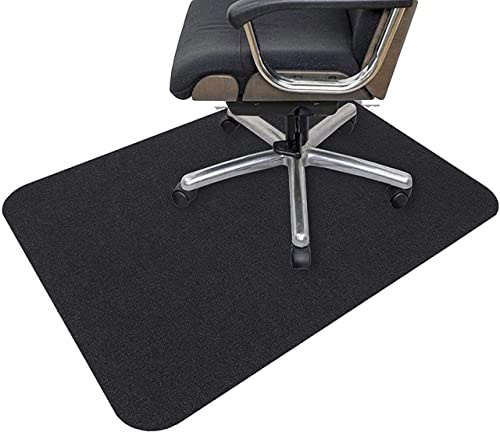 Tappetino per sedia da ufficio resistente, per pavimenti duri, antiscivolo, per sedie a rotelle, scrivania, computer, casa e ufficio (100 x 150 cm, nero)