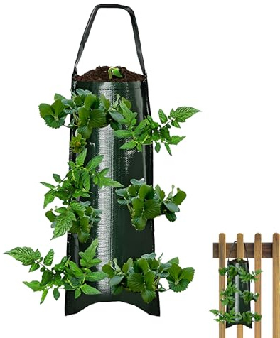 qokeeu Maceta Colgante para Tomates | Bolsas De Cultivo para Fresas Abajo | Accesorios Macetas Cultivo para Plantar Tomates Chiles Flores Exterior Jardín Balcón Terraza