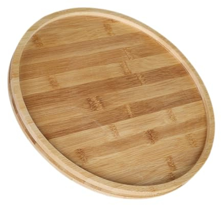 Toyvian Soporte Giratorio de Madera para Tartas Base Estable, Diseño Rústico y Elegante, Bandeja Redonda Versátil para Exhibición y Servir Postres