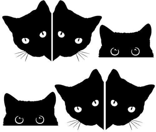 6 Tipos De Pegatinas De Coche De Gato Negro, Decoraciones Creativas, Divertidos Juegos De Decoración, Adecuados para La Modificación De La Apariencia del Automóvil.