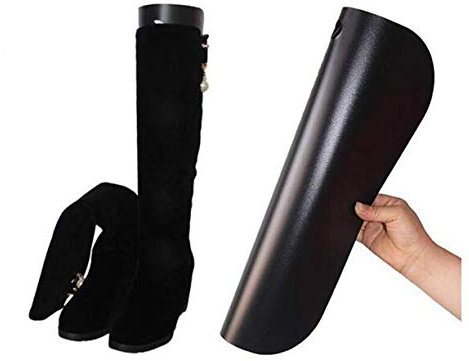 Happyupcity 2Pairs Black Plastic Boot Trees Form Inserts Thicken Long Automatic Stand Support Shaping Tool Shoe Trees Boot Shaper Insert Pads Knee Thigh Boot Holder Hanger