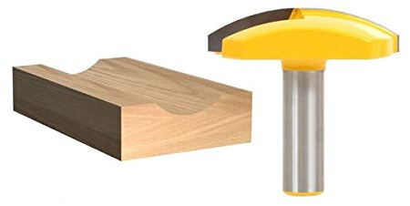 Skål routerbit, 6,5 cm diameter krona konkav skål gjutning rund router bit 1,27 cm skaft träbearbetning verktyg fräs
