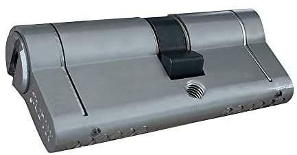 MICEL - 13189 - Cilindro de Alta Seguridad, Perfil Europeo, Leva Larga, descentrado 40 x 50, 5 llaves, Sistema Anti-bumping, Anti-taladro, Anti-snap y Anti-ganzúa, 6 pines, 90 x 17 x 33 mm