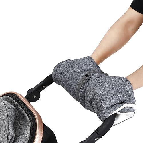 Handwärmer Kinderwagen Universalgröße Handwärmer für Kinderwagen Buggy Lammfell Kinderwagen Kinderwagen Handwärmer Universalgröße für Kinderwagen, Buggy, Radanhänger Zubehör Winter Grau