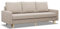 Mebligo - Sofa Mit Schlaffunktion Und Bettkasten Blank, 3 Sitzer 212 cm Breit, Schlafsofa Mit Bonellfederkern im Sitz, Ausziehbares Couch Auf Holzfüßen, Wohnzimmer - Beige