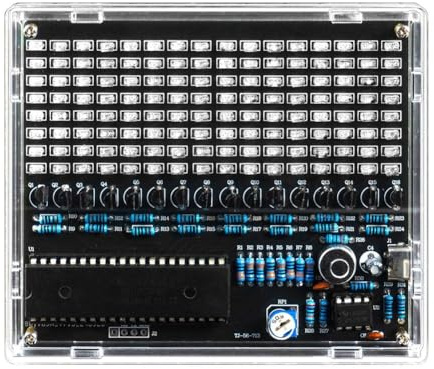 Puleuroy DIY Sound Control LED Music Electronic Kits Audio Frequency Display PCB Soldering Project Practice DIY Electronic Kit