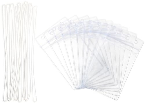 Baluue 10 Soportes Transparentes De Pvc Para Etiquetas De Equipaje Portaetiquetas Con Correa Para Maletas Y Bolsos Ideal Para Cruceros Viajes Y Aeropuerto 4.40X2.67X0.07in