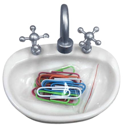 Distributeur Trombone – Organisateur Mini Évier Support Bureau | Rangement Magnétique Trombone – Distributeur Décoratif Fournitures Bureau Cadeau Pratique Créatif Accessoire Maison École Travail