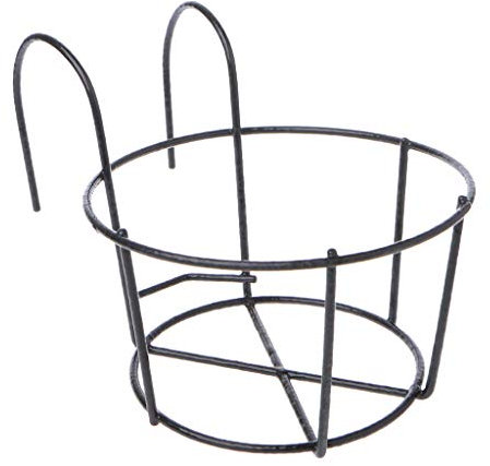 Balcone rotondo vaso di fiori cestino ferro ringhiera recinzione appeso vaso vaso supporto