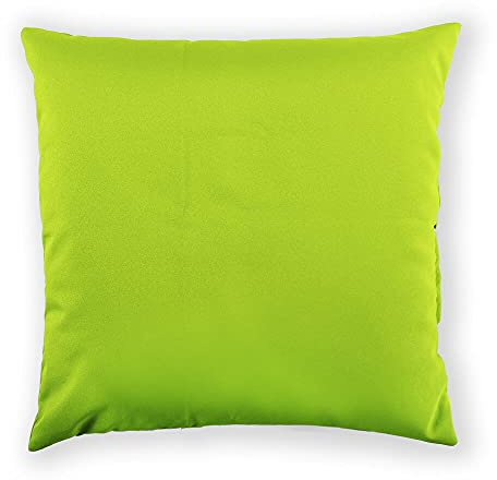 rucomfy Indoor/Outdoor Cushion with Insert Filling - Accessories for Home and Garden Decor Scatter Pillow - Pre Filled with Fibre Inner - Water Resistant - 45 x 45cm (1, Lime Green, 45cm x 45cm)