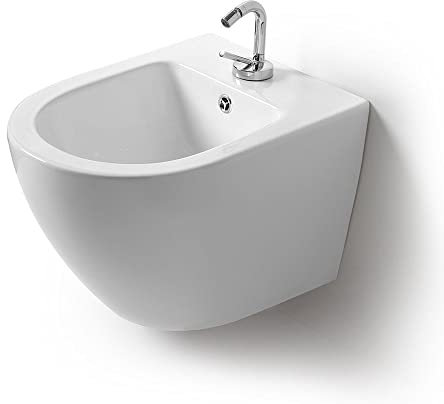 Weißer Keramik- Wandbidet | Folk
