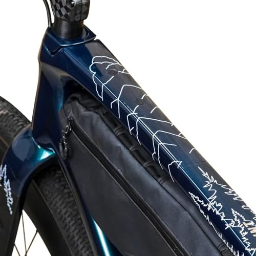 unleazhed Gravelbike ramskyddsfolie skog vit matt | Ramskyddsfolie för Gravel Bikes Made in Germany| komplett ramskyddsset