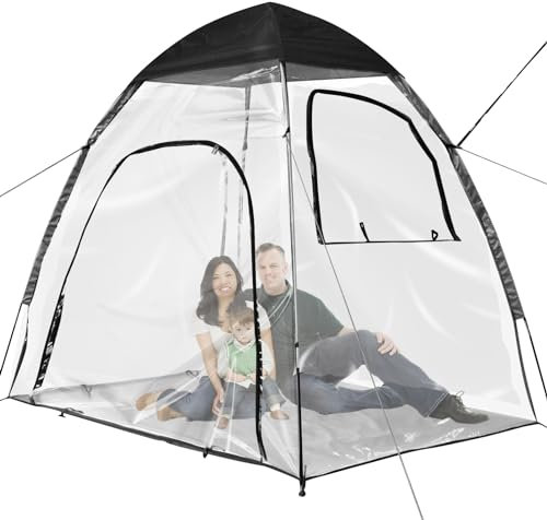 Transparent PVC Sports Tent - Viewing & Grow Tent, Weatherproof Pop-Up Carport & Camping Canopy Gazebo for Outdoor Events
