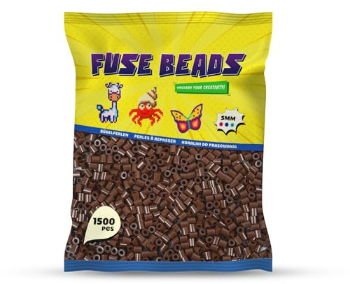 Benny Beads 1500st Strykpärlor, 5mm Midi Storlek, Kreativa Tillbehör för DIY-projekt, Fuse Beads för Barn