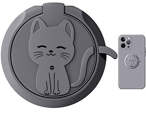 Keuyeo Anneau De Doigt Rotatif À 360 Degrés en Métal, Chat Mignon, Support De Téléphone, Anneaux De Support De Téléphone, Prise De Poignée De Cellule Mignonne pour Support Magnétique De Téléphone