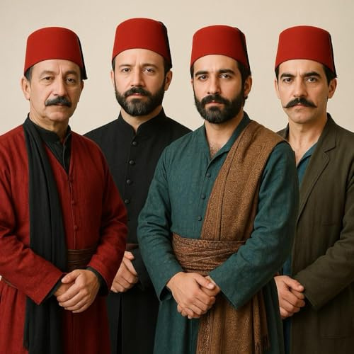 labreeze Lot de 4 chapeaux de Fès rouges pour adultes - Ottoman classique, marocain, turc, accessoire de déguisement traditionnel pour fêtes, événements culturels, théâtre, cosplay