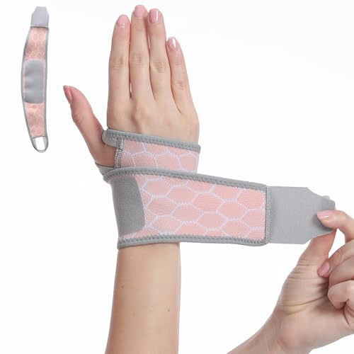 NuVigor Wrist Support Brace Splint for Carpal Tunnel, Adjustable Wrist Straps With Left and Right Hand for Men and Women, Breathable Hand Support for Arthritis Tendonitis Pain ReliefSprains Arthritis