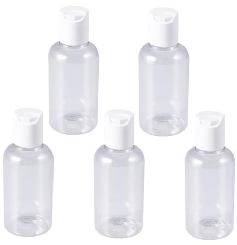 TOGEVAL 15 Pezzi Bottiglie Ricaricabili da Viaggio 75ml in Plastica per Shampoo e Lozioni Design Compatto per Organizzare Liquidi Durante Viaggi e Trasferte di Lavoro Colore Casuale