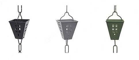Moderna Fyrkantiga Regnkedjor, Droppavloppsvattenledningskedja Aluminiumlegering Takfot Dekorativ Regnkedja För Villagård, Trädgård, Tempel,Green-26m/85ft