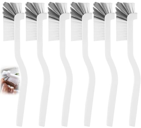 6 spazzole per piatti con manico lungo, spazzola per lavare i piatti, spazzola per la pulizia delle bottiglie, spazzola di alta qualità per bicchieri da cucina, stoviglie (bianco)