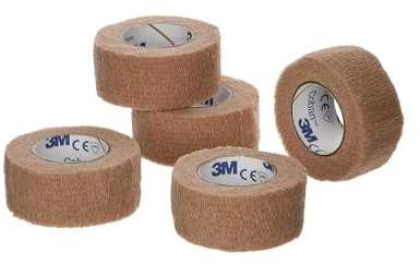 Coban 081359629 3M Self- Adherent Wrap, Tan, 1x 5 Yards Size, Pack of 5
