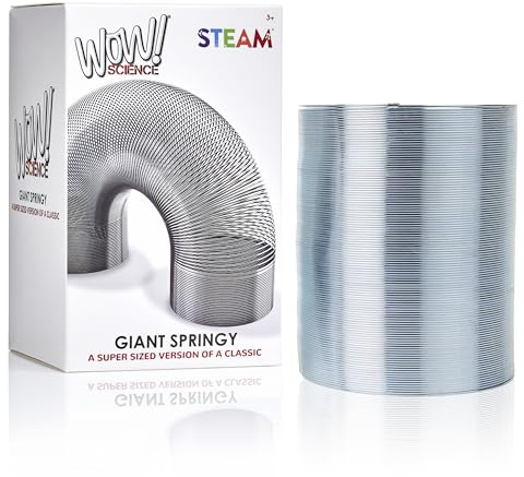 POPULAR SCIENCE Giant Springy Large Metal Coiled Helix Toy, Silver
