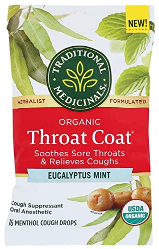 Traditional Medicinals Eucalyptus Mint Lozenges, 16 Pieces (Pack Of 12)