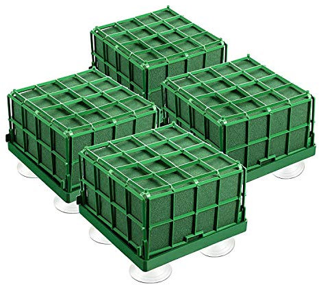 SuanQ 4 PièCes Support de de en Mousse Florale avec Mousse Florale et Ventouse pour Arrangement de PièCe MaîTresse de Table de Mariage