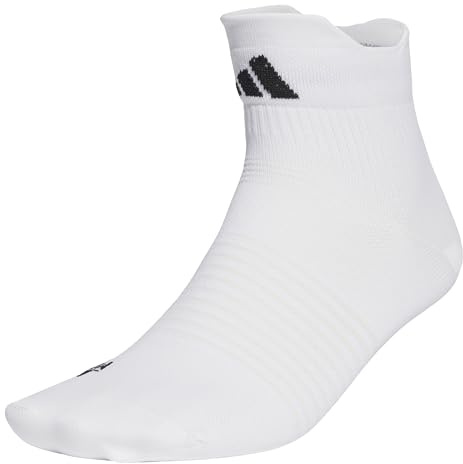 adidas Unisex - Adulto Performance Designed for Sport Ankle Socks, White/Black, 42-45