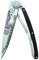 deejo Ultraleichtes Klappmesser mit Gürtelclip - Ebenholz-Version 36.9 g - Feine, scharfe Klinge - Rock'n Roll Muster - Edelstahl - Elegantes und modernes Design