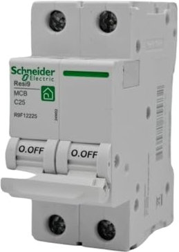 RASMACOR | Interruttore magnetotermico residenziale 2P 25A | RESI9 R9F12225 | CURVA C | Frequenza 50/60Hz | Standard UNE/EN 60898-1 CE | 25 Ampere