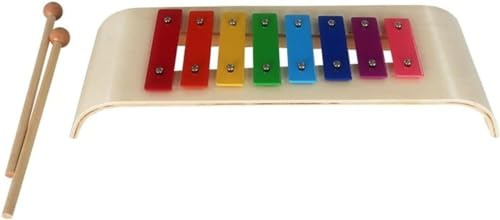 Glockenspiel Xylofon, Xylofon 8-ton trä aluminium xylofon slagverk instrument färgglad glockenspiel