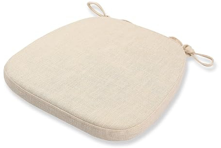 Lot de 1 Coussins de Chaise lavables avec Cordon de Serrage Coussin d'assise antidérapant Semi-Circulaire pour Chaise de Jardin, Chaise de Salle à Manger ou Chaise de Bureau(#2,45x42cm/18x17in)