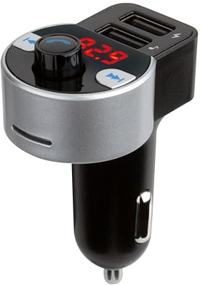 Scosche SBTFM4-XCES0 Select Bluetooth 5.0 FM Transmitter w/ Dual USB Charger Ports, & Digital LED Display, Wireless Radio Bluetooth Audio Adapter, Hands-Free Car Kit for Phone Calls & MP3 Music Player