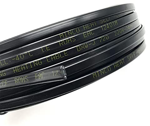 KEPOHK Selbstregulierendes Heizband 20W / m Winterablauf Wasserrohr Frostschutzkabel Schneeschmelzdrähte in Kabelsystemen 1m