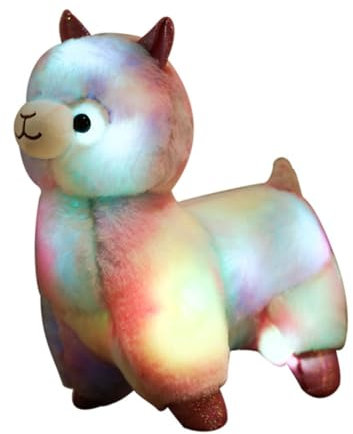 DRESSOOS 1Stk Leuchtende Alpakas tierisches Plüschtier Alpaka-Umarmungskissen Spielzeug leuchtendes Alpaka-Plüschtier Geburtstagsgeschenk Haushalt Baby Plüschpuppen Kind